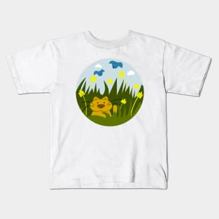 Cat Looking For Mole Kids T-Shirt